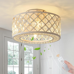 Oiotwo 18" Crystal Fan Light with Remote Control
