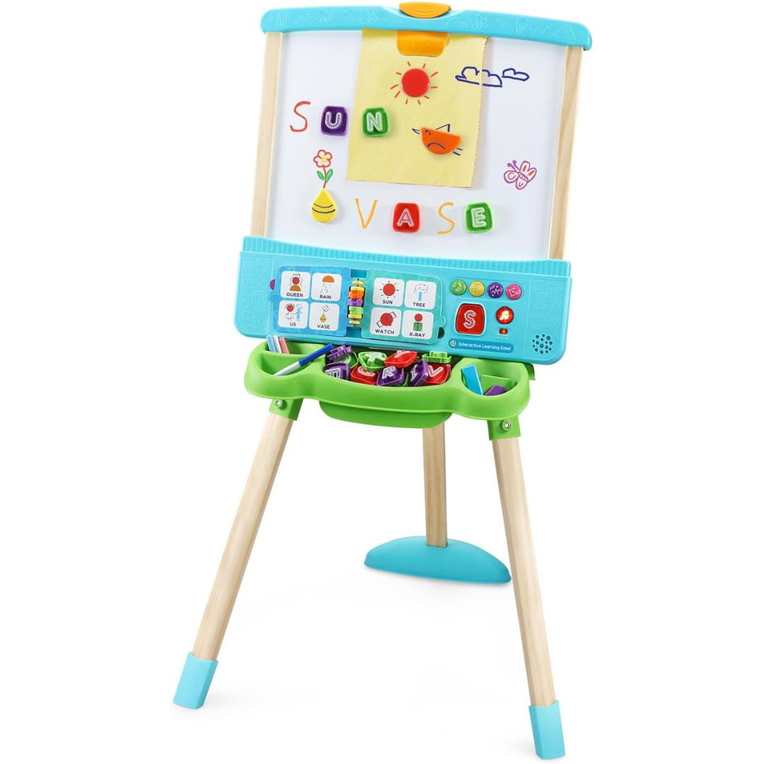 LeapFrog Interactive Learning Easel with Magnetic Chalkboard and Whiteboard