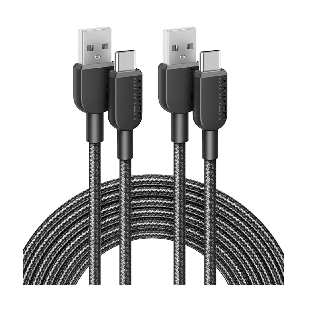 2-Pack 10ft 310 USB 2.0 A to USB-C Charger Cable