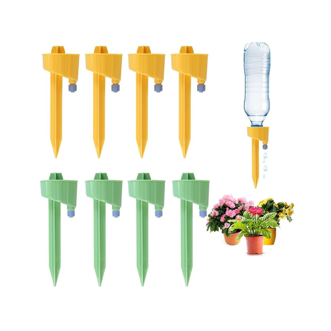 Set of 8 Design Self Watering Spikes with Adjustable Drip Valve