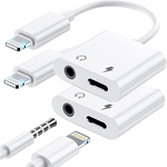 2-Pack Apple MFi Certified Lightning to 3.5mm Headphone Jack Adapter