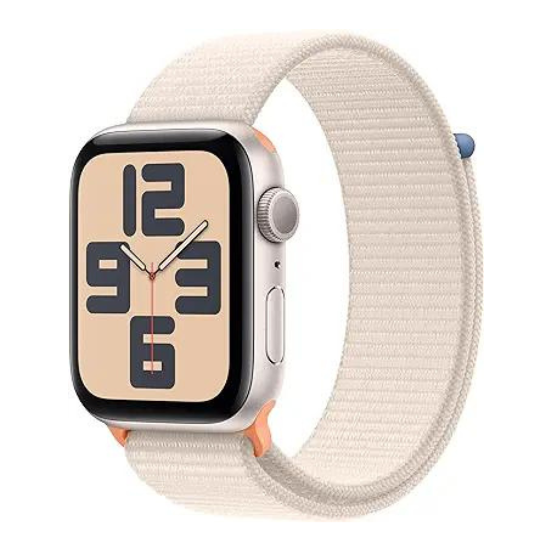 Apple Watch SE 2nd Gen 44mm GPS Smartwatch (Aluminum Case w/ Starlight Sport Loop)