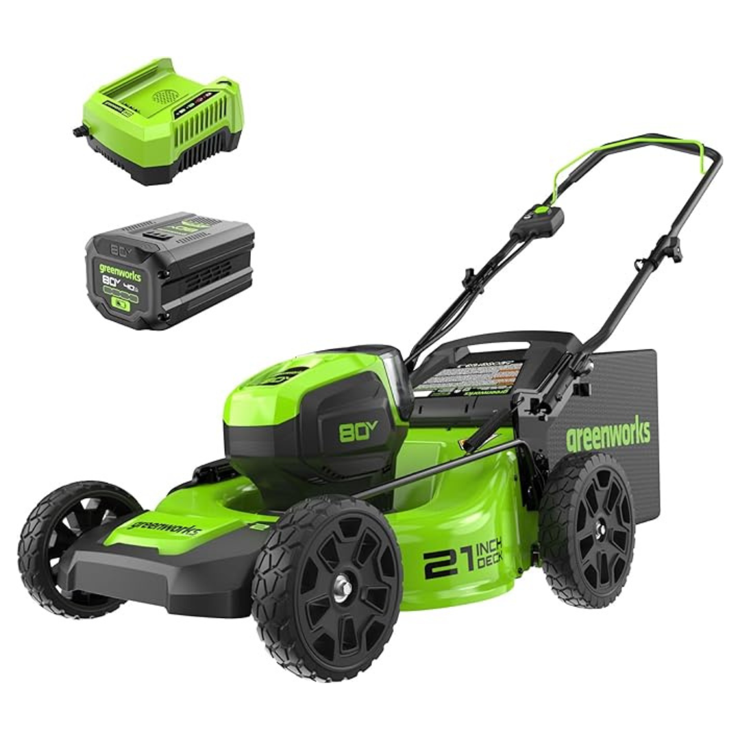 21" Greenworks Pro 80V Brushless Push Lawn Mower w/ 4Ah Battery + Charger