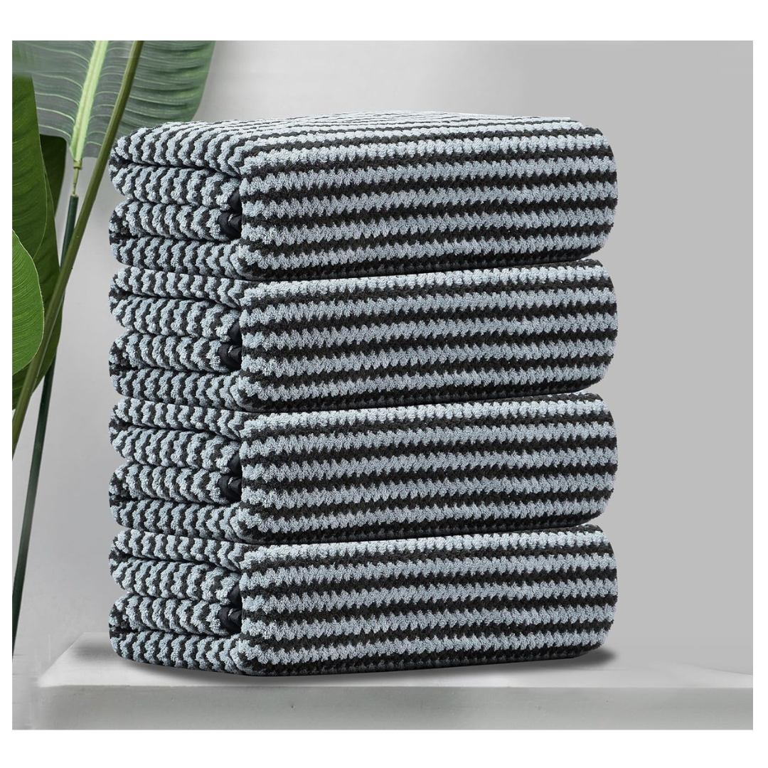 4-Pack Ycosy (13" x 13") Absorbent Washcloths Towel Set