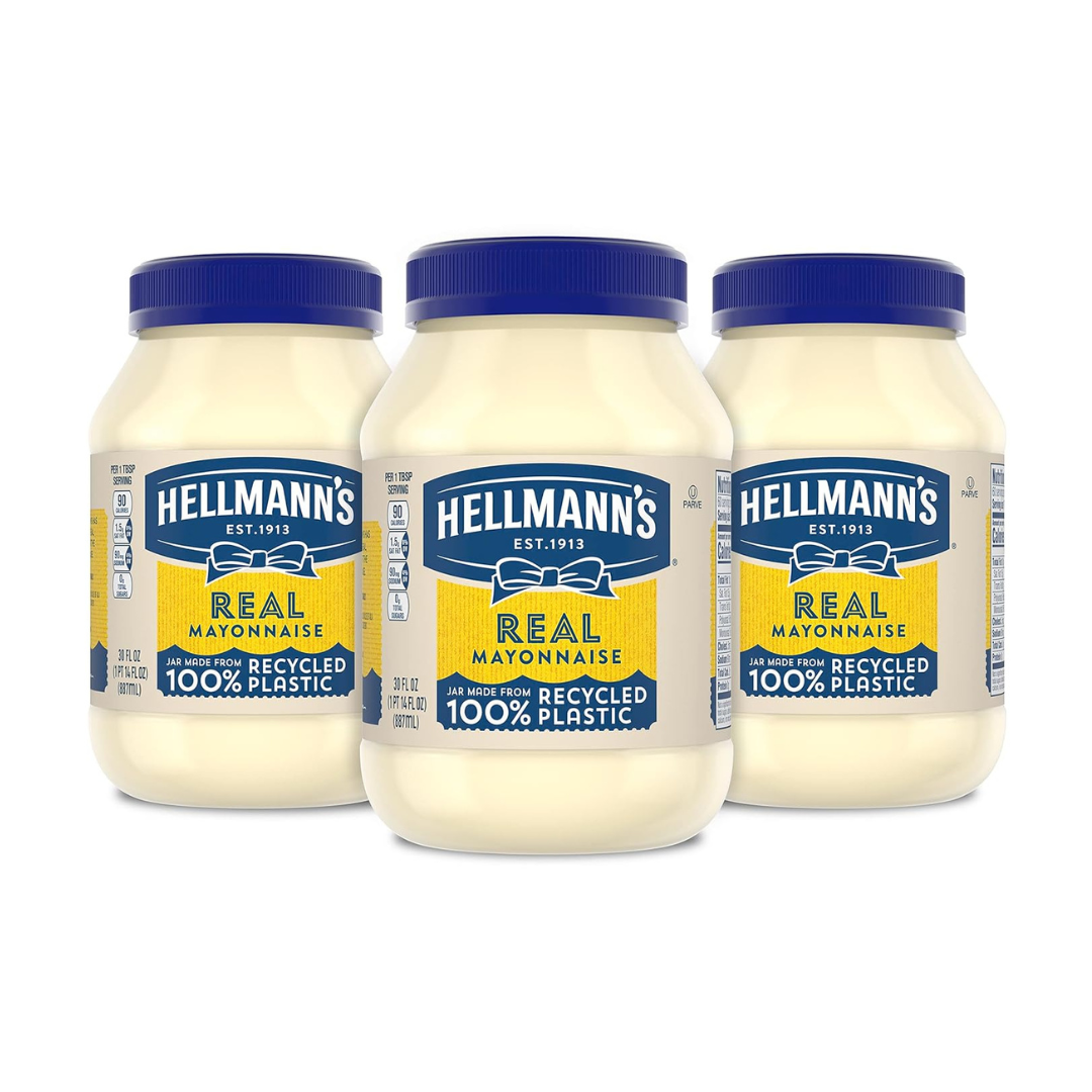 3 Jars of Hellmann’s Mayonnaise Real Mayo (30-Oz Each)
