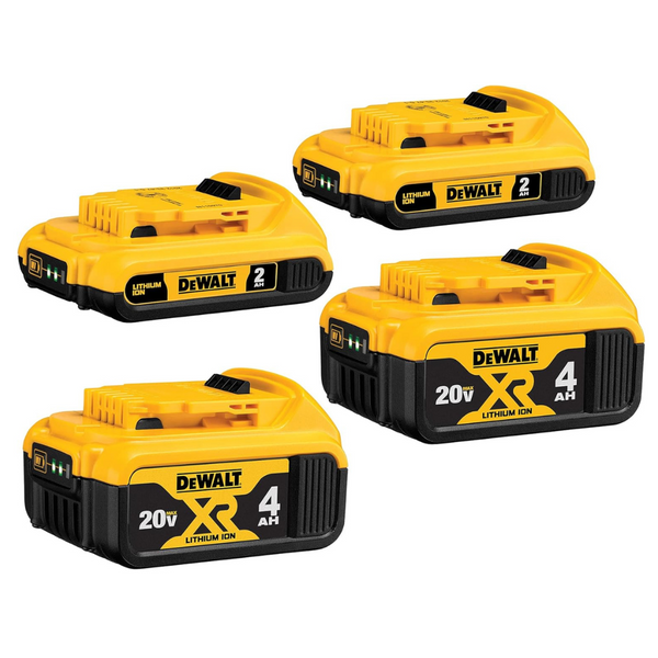 Dewalt Dcb324-4 (4) 20V Max 4 Ah and 2 Ah Lithium Ion Batteries