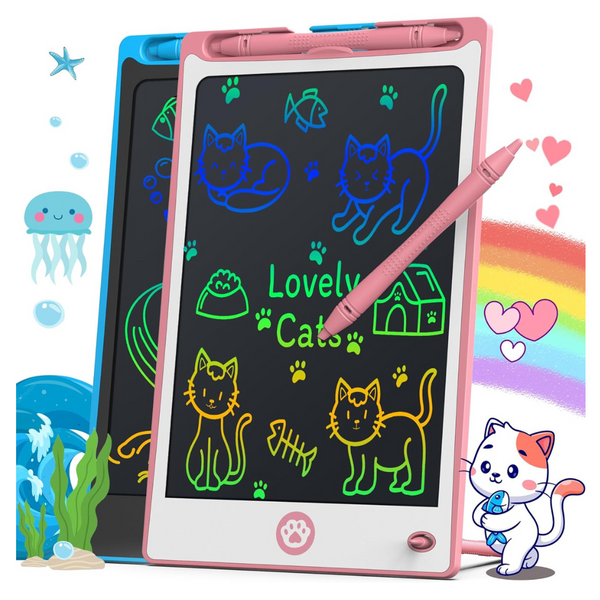 2-Pack Hockvill Kids 8.8" Magnetic Doodle Board Lcd Writing Tablet