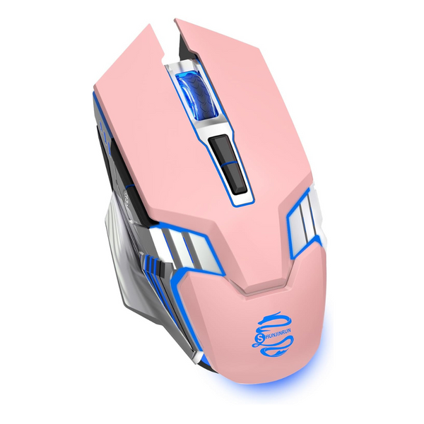 Shunjinrun RGB Light Up Rechargeable Multi-Device Wireless Mouse