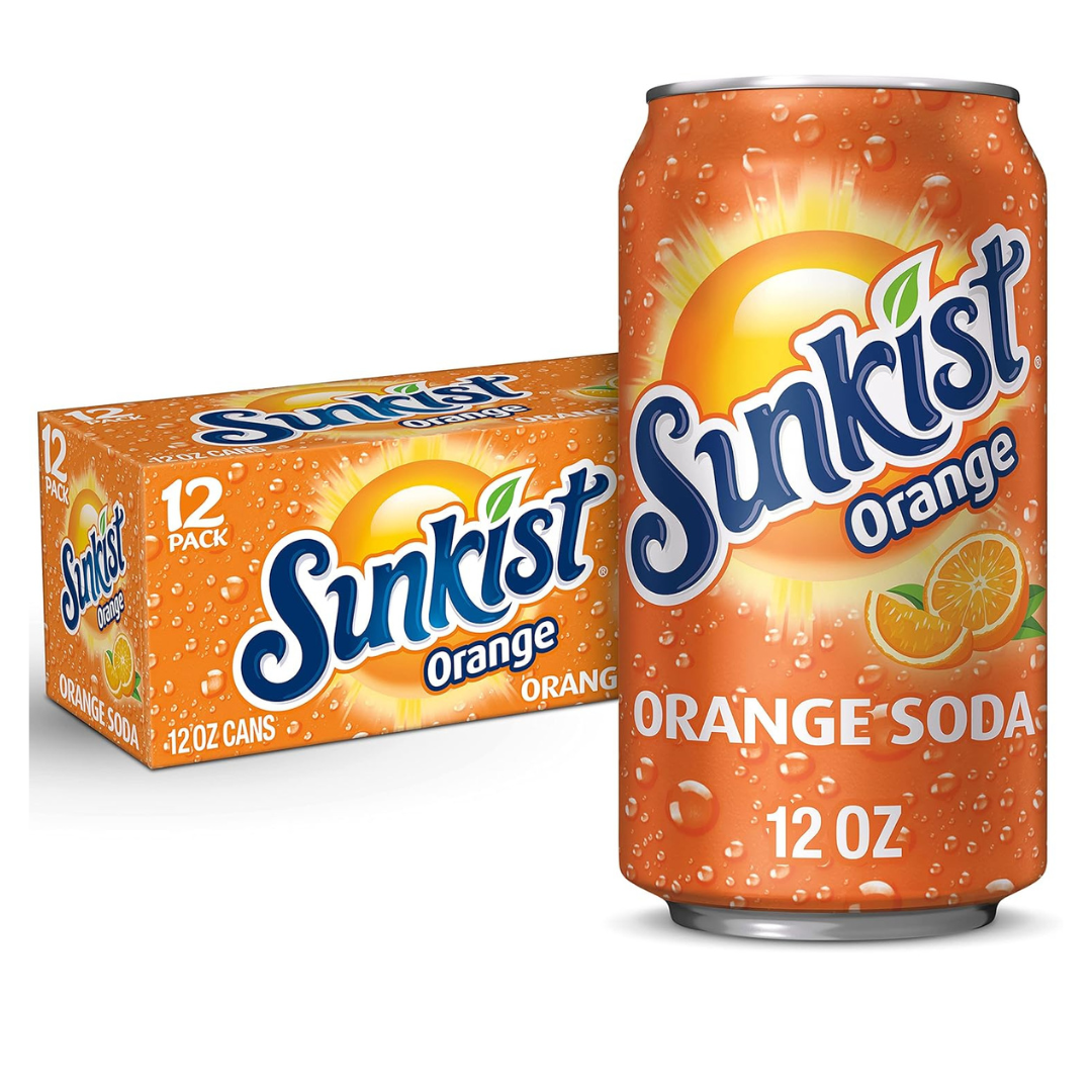 12 Cans Sunkist Orange Soda