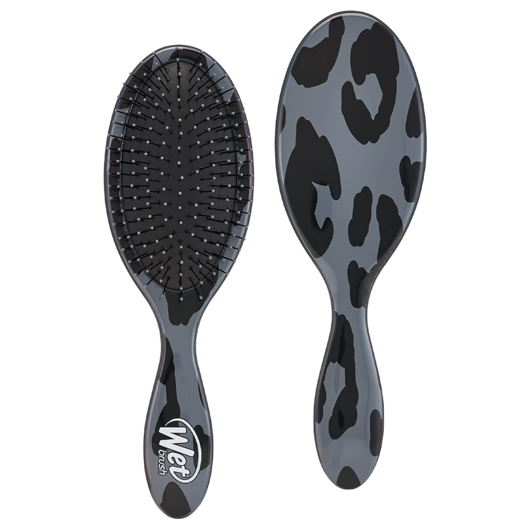 Wet Brush Original Detangler Hair Brush, Dark Gray Leopard