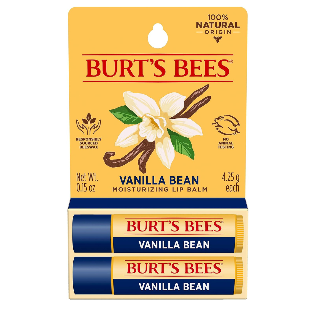 2-Pack Burt's Bees 100% Natural Origin Moisturizing Lip Balm (0.15 oz)