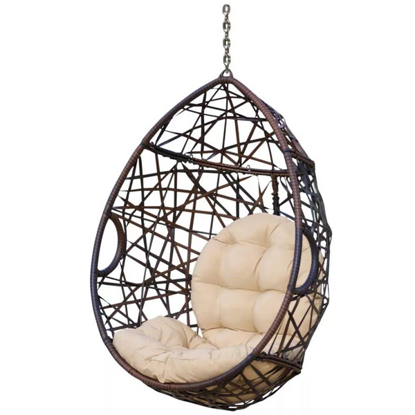 Christopher Knight Home Cayuse Wicker Tear Drop Hanging Chair – Brown/Tan