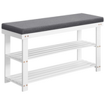 Songmics 3-Tier Bamboo Shoe Rack Bench