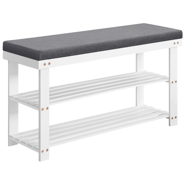 Songmics 3-Tier Bamboo Shoe Rack Bench