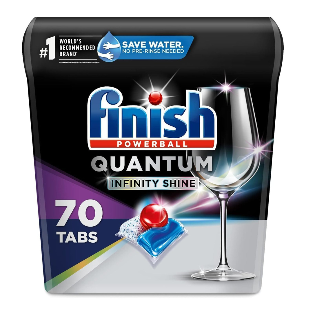 70-Count Finish Powerball QUANTUM Infinity Shine Dishwasher Detergent Tablets