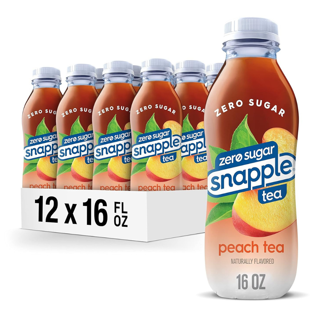 12 Bottles Of Snapple Apple, Peach, Or Zero Sugar Peach Tea