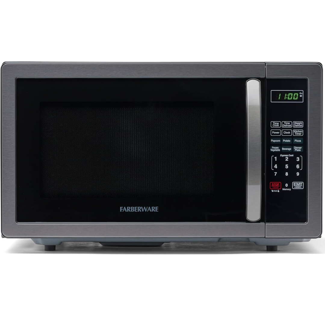 Farberware Countertop 1.1 Cu. Ft. 1000W Microwave Oven with LED Lighting