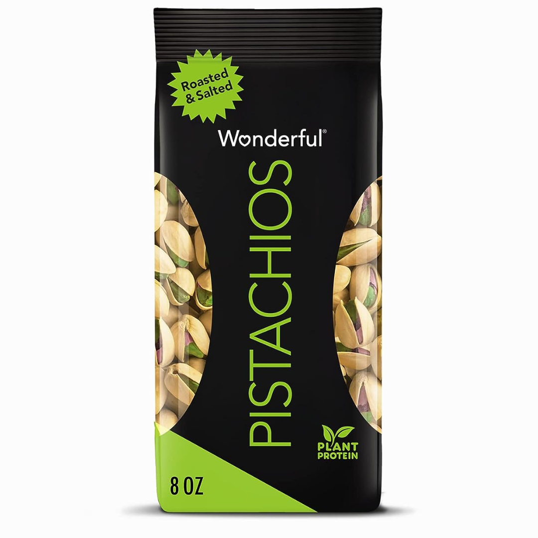Wonderful Pistachios In Shell, Roasted and Salted Nuts (8 Ounce Bag)