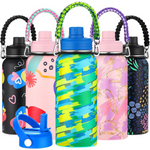 40oz Vacuum Insulated Stainless Steel Water Bottle with Handle & Straw Lid