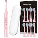 Kingheroes Electric Toothbrush Set with 8 Brush Heads