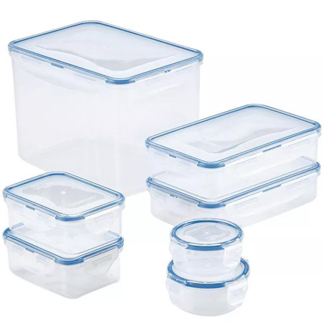 14-Piece Lock n Lock Rectangular Food Storage Container Set