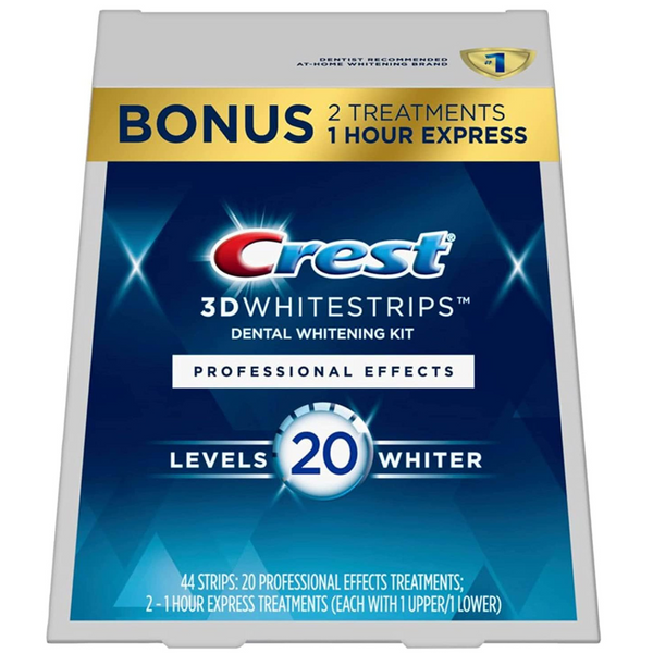 Crest 3D Whitestrips, Professional Effects, Teeth Whitening Strip Kit, 44 Strips (22 Count Pack)