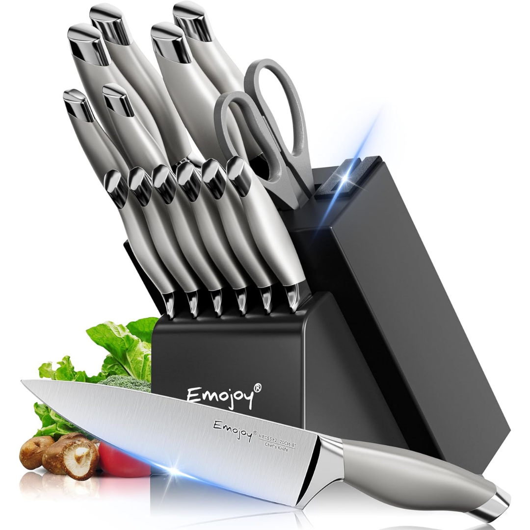 15 Pieces Knife Set with Block