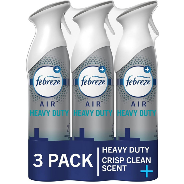 3-Pack Febreze Air Freshener 8.8 Oz Heavy Duty Spray