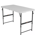 Lifetime 4 ft. One Hand Adjustable Height Fold-in-Half Table