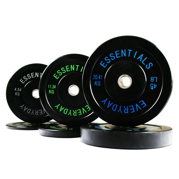 160-Lb BalanceFrom Color Coded Olympic Bumper Plate Weight Plate Set