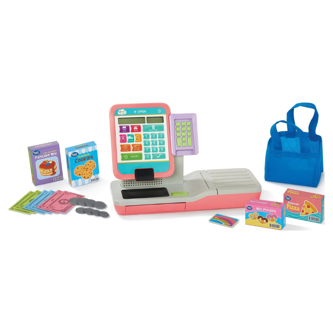 Imagine Check Out Station Play Cash Register with Play Money, 21 Pieces