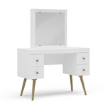 Ember Interiors Chloe Modern White Painted Vanity Table