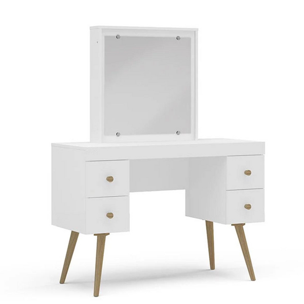 Ember Interiors Chloe Modern White Painted Vanity Table