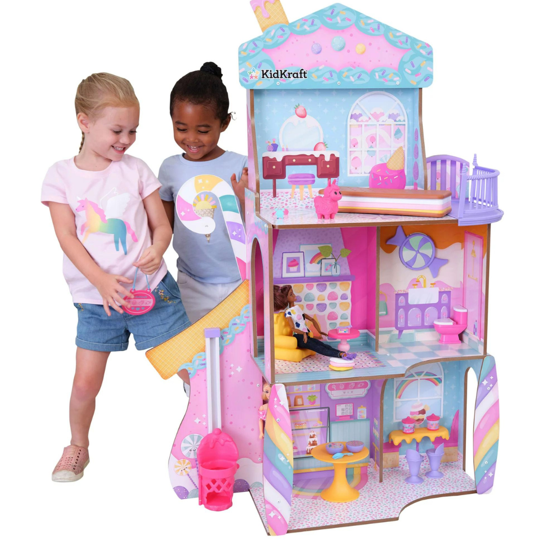 KidKraft Candy Castle Wooden Dollhouse with 28 Accessories