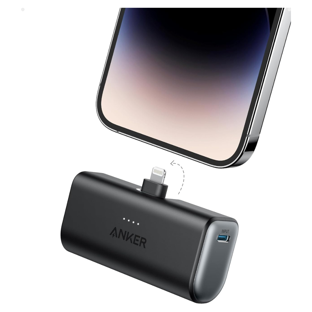 Anker 5000mAh Portable Power Bank w/ Built-In Lightning Connector