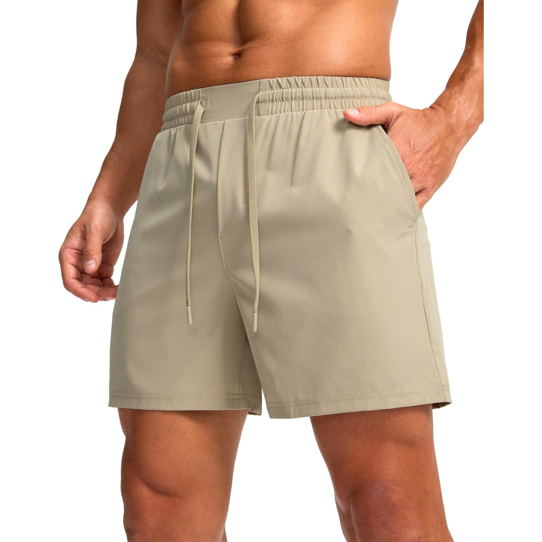 Soothfeel Men's 5" Athletic Running Shorts with Zipper Pocket