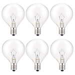 6-Pack SerBion 25W E12 Base Wax Warmer Light Bulb for Candle Lamp