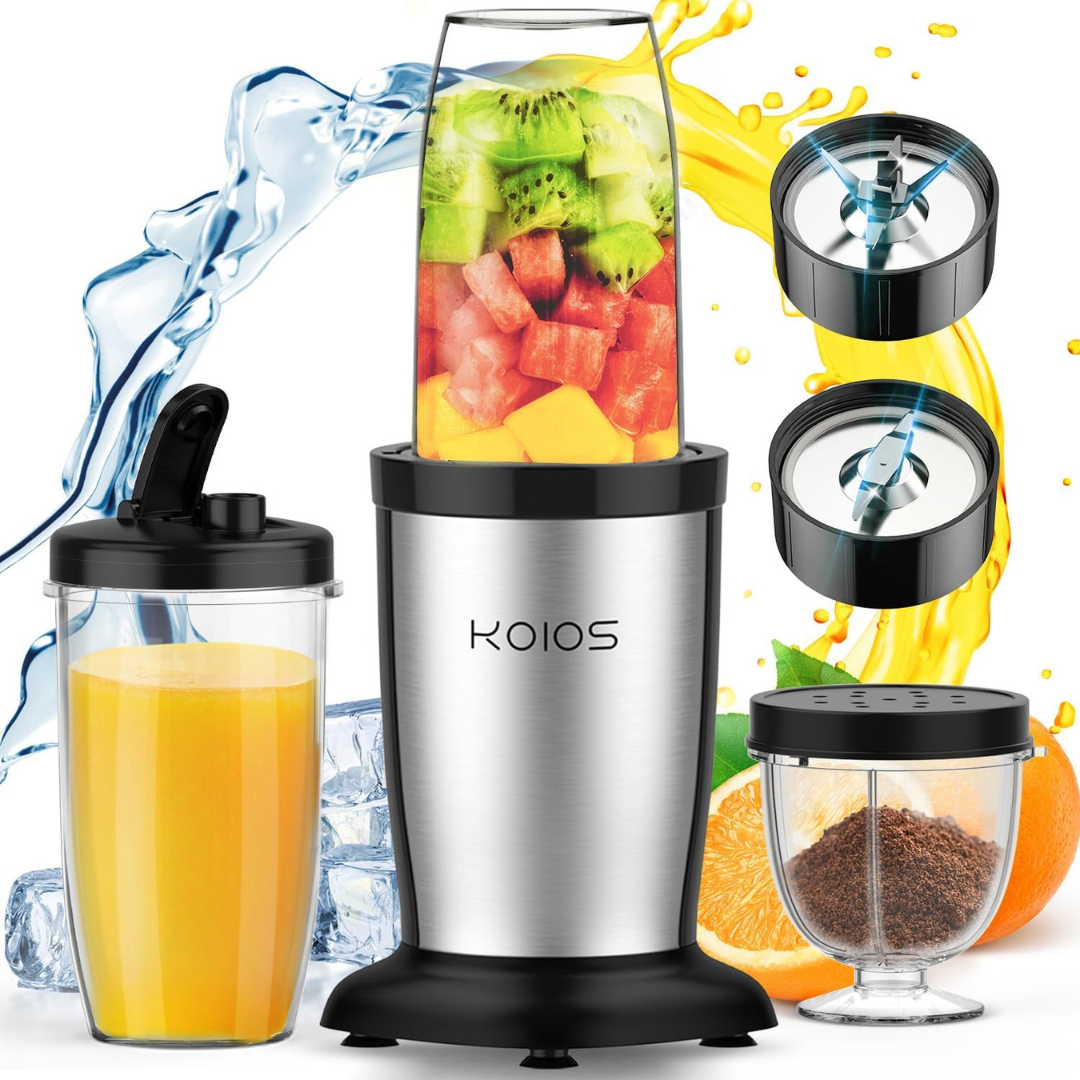 11-Piece 850W Smoothie Bullet Blender with To-Go Cups and Spout Lids