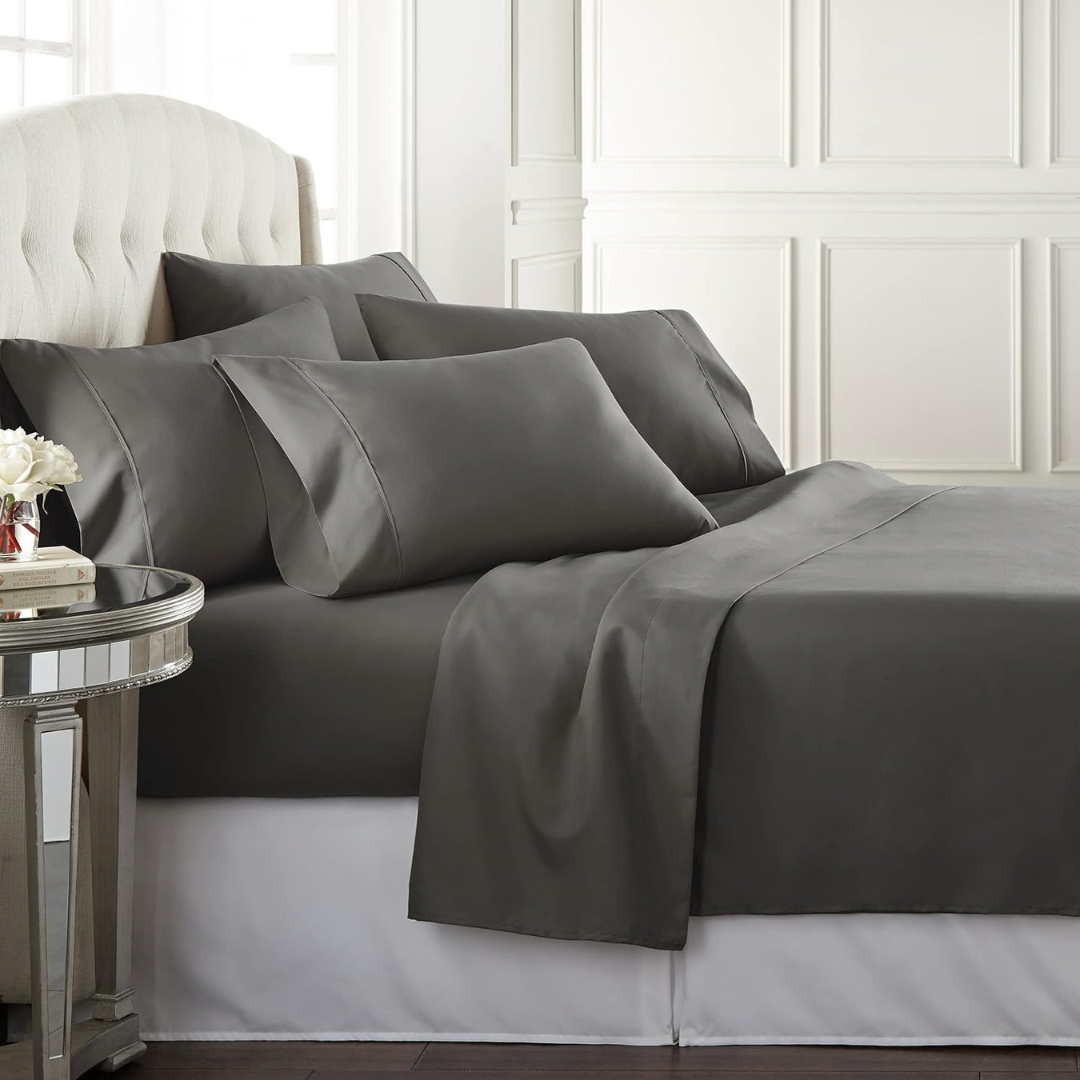 6-Piece Danjor Linens Bed Sheets & Pillowcases Set with Pockets