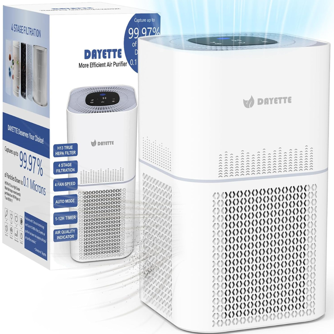 Dayette Large Room CADR 1290 sq ft HEPA Air Purifier