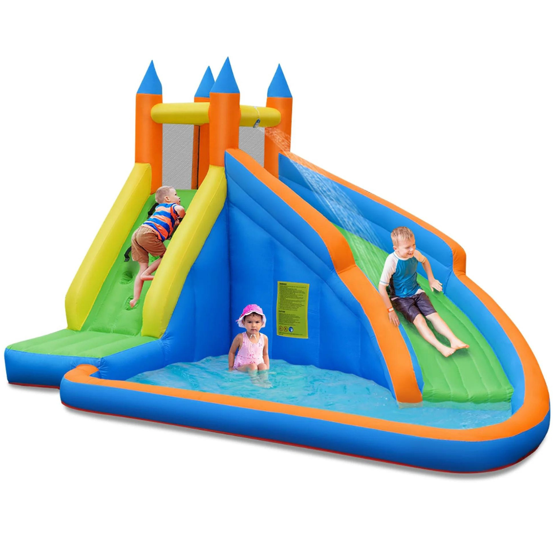 Costway Inflatable Water Slide Mighty Bounce House Castle Splash Pool
