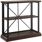 Leick Home Finnick Mixed Metal and Wood Adjustable Bookshelf