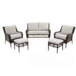 5-Piece Bayview Wicker Outdoor Dining Chair Set