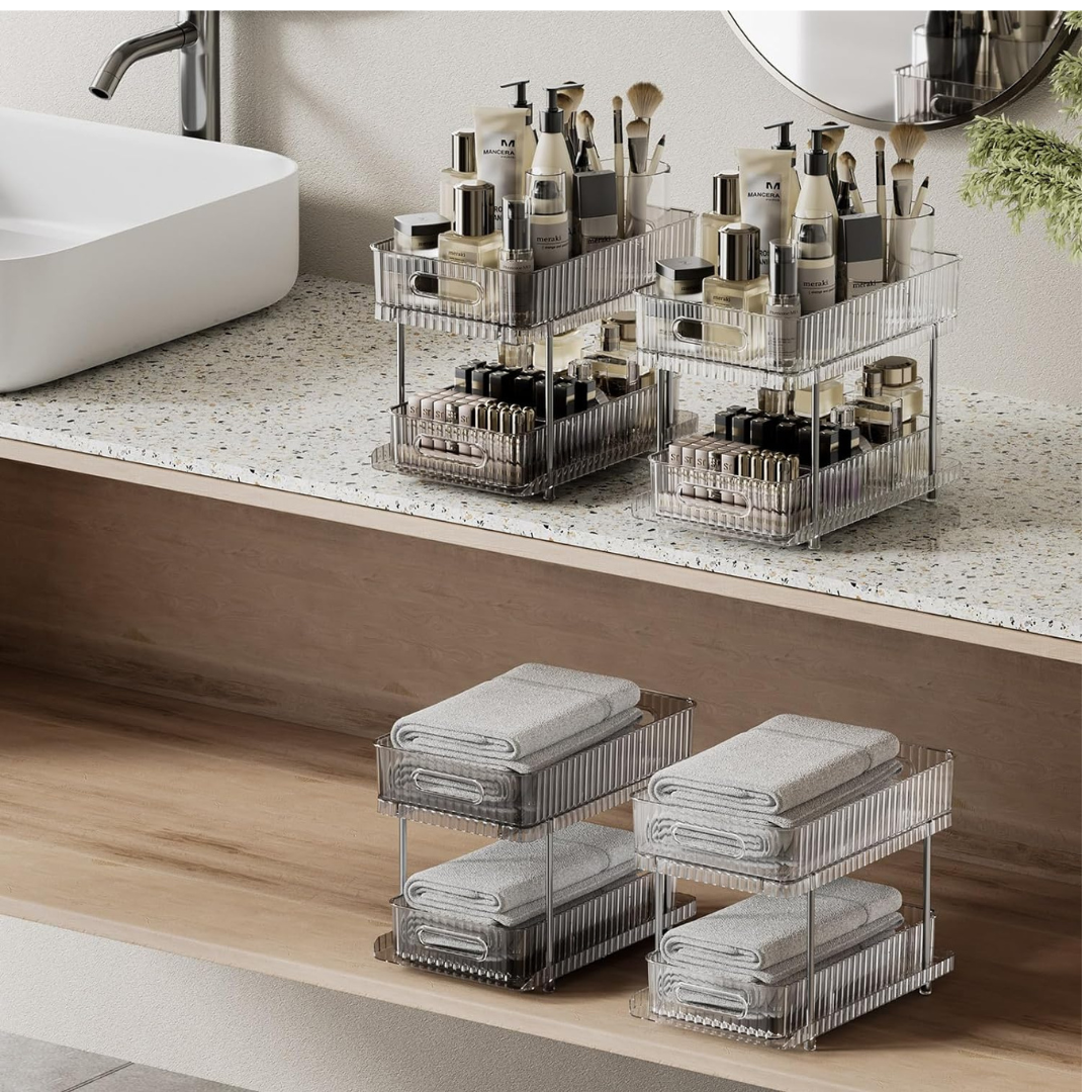 2-Packs Sellemer Multi-Purpose Pull Out Under Sink Organizer
