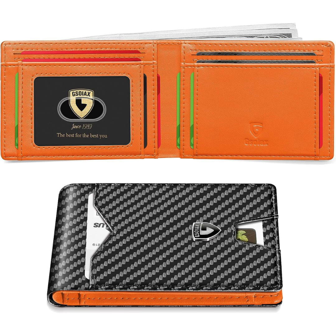Gsoiax Slim RFID Wallet with 11 Card Slots
