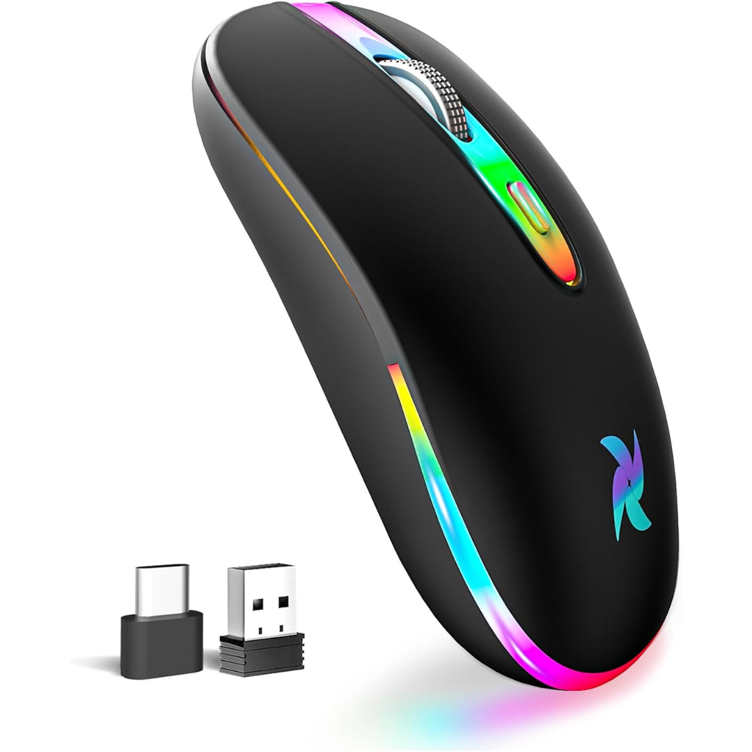 HZD LED Slim Silent Rechargeable Mouse
