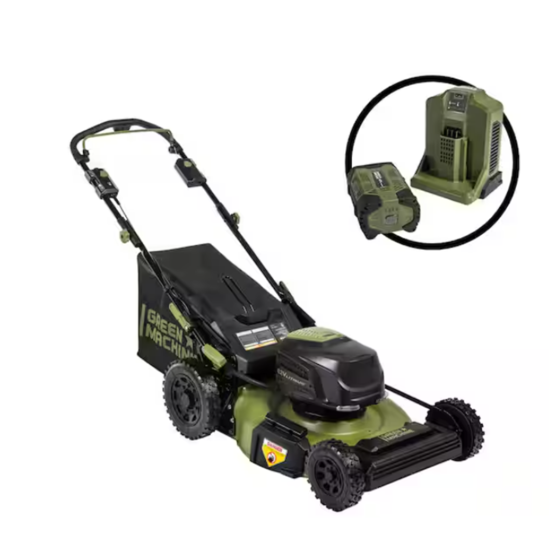 Green Machine 62V Brushless 22" Electric Self- Propelled Lawn Mower