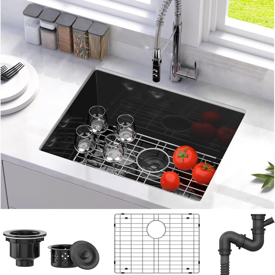 Yitahome Stainless Steel Single-Bowl Kitchen Sink with Accessories