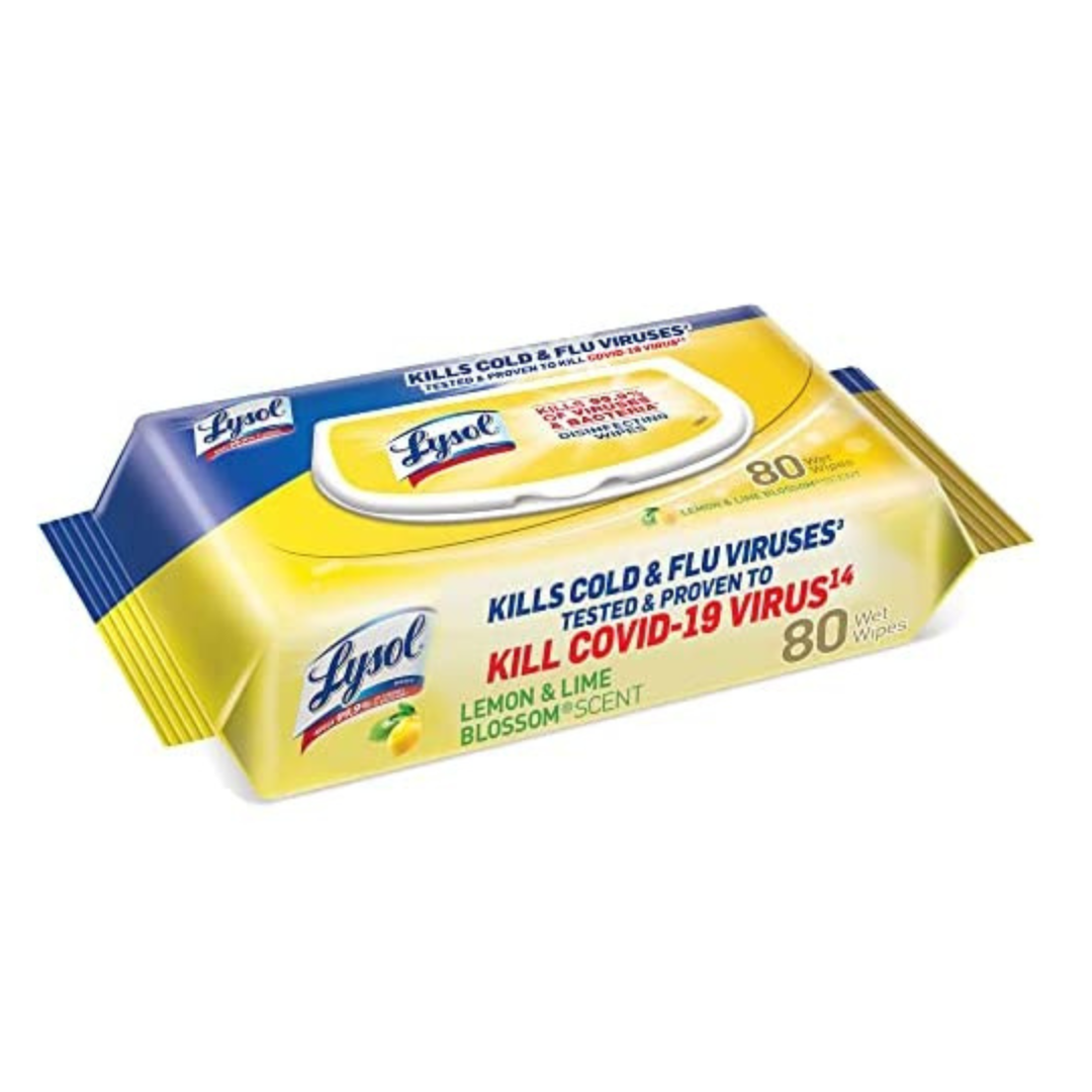 80-Count Lysol Disinfecting Wipes Lemon & Lime Blossom