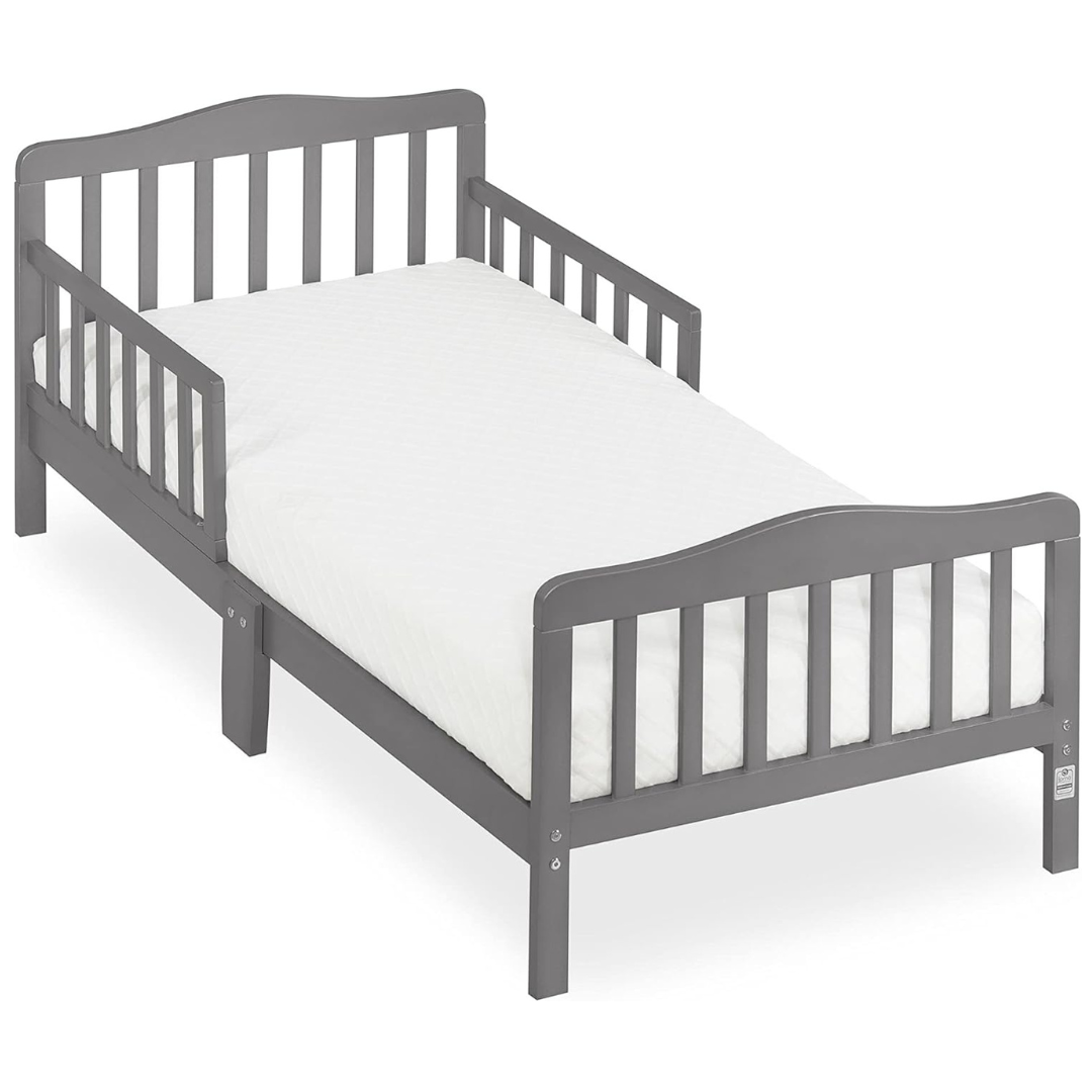 Dream on Me Classic Design Toddler Bed in Steel Grey